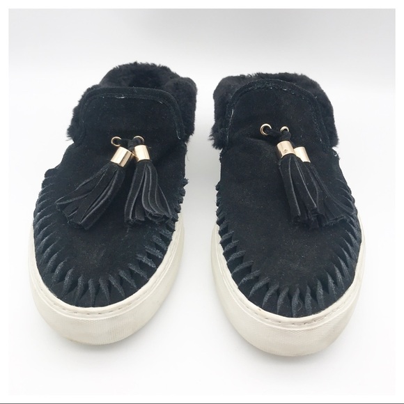 J/Slides‎ NYC Black Suede Slip Ons Size 10 - Picture 3 of 11